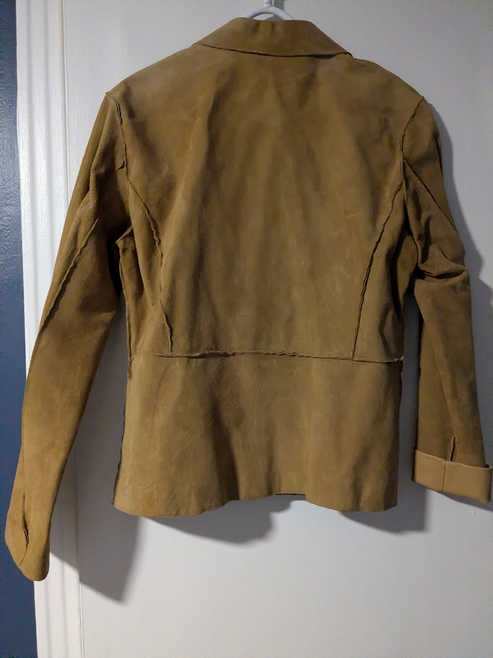 Vintage Y2K 100% Genuine Leather/ Suede Women's Blazer Jacket - Picture 5 of 6